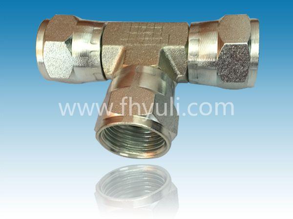 美制JIC螺紋37°擴(kuò)口式三通接頭 6606系列